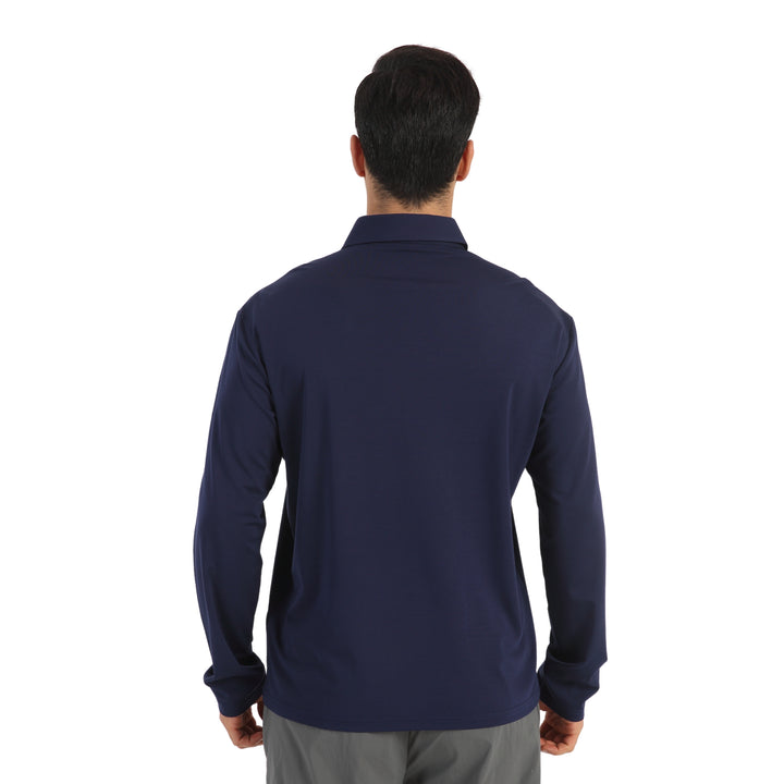 Men's UPF50+ Long Sleeve Polo Sun Shirt